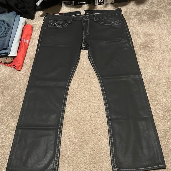 Used true religion black jeans men’s size 42 - Picture 1 of 10